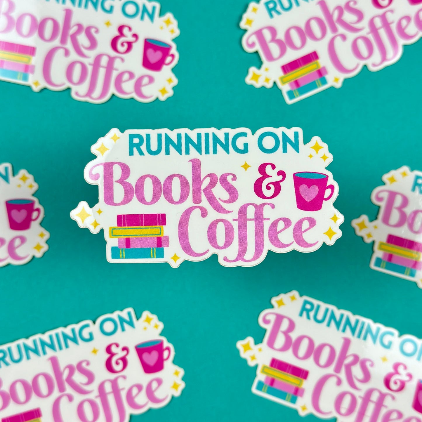 Books & Coffee Vinyl Sticker