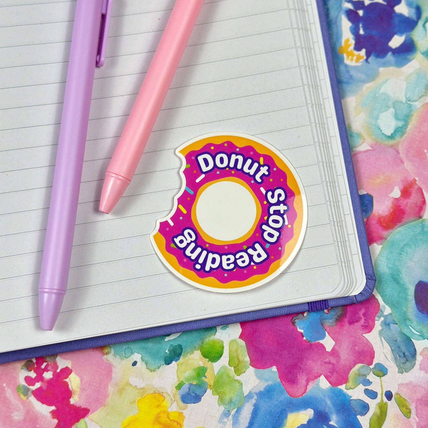 Donut Stop Reading Vinyl Sticker