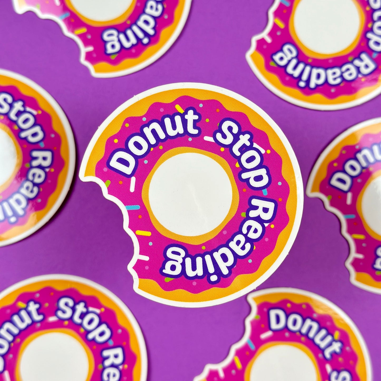 Donut Stop Reading Vinyl Sticker
