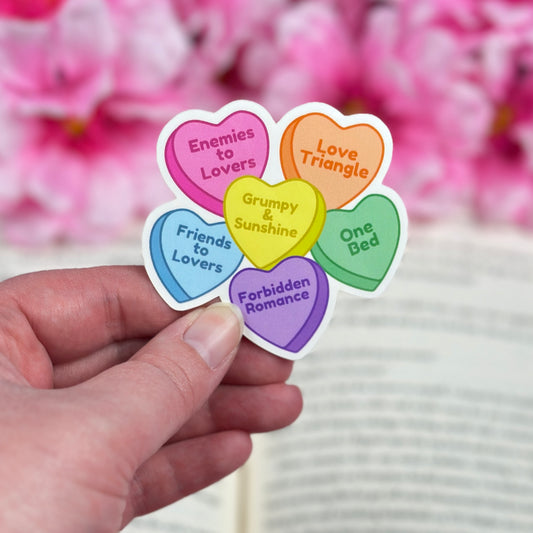 Trope Candy Hearts Vinyl Sticker