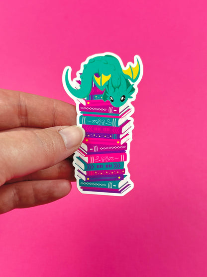 Book Dragon Vinyl Sticker