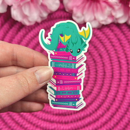 Book Dragon Vinyl Sticker