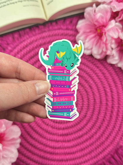 Book Dragon Vinyl Sticker