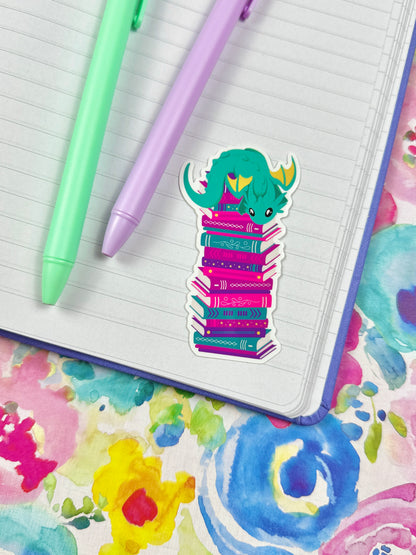 Book Dragon Vinyl Sticker