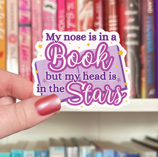 Nose in a Book Vinyl Sticker