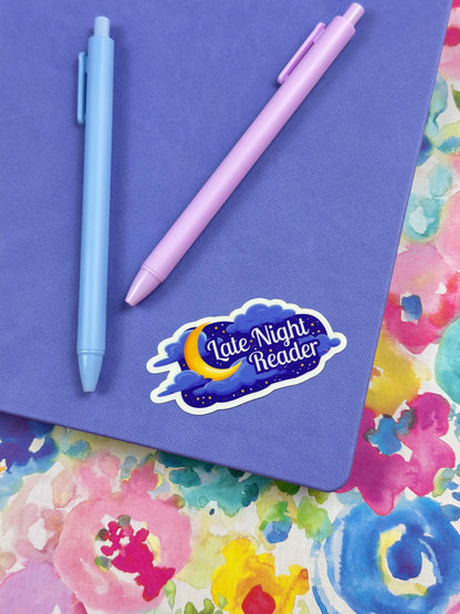 Late Night Reader Vinyl Sticker