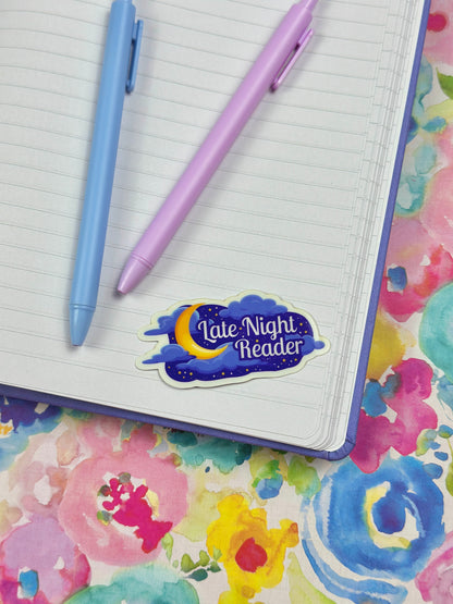Late Night Reader Vinyl Sticker