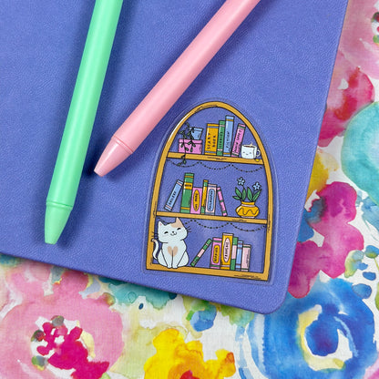 Book Shelf Clear Vinyl Sticker