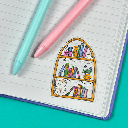 Book Shelf Clear Vinyl Sticker
