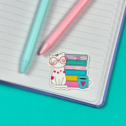 Books & Cats Vinyl Sticker