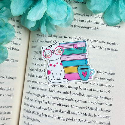Books & Cats Vinyl Sticker