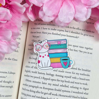 Books & Cats Vinyl Sticker