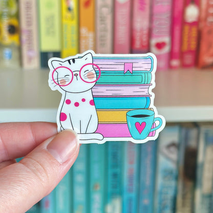 Books & Cats Vinyl Sticker