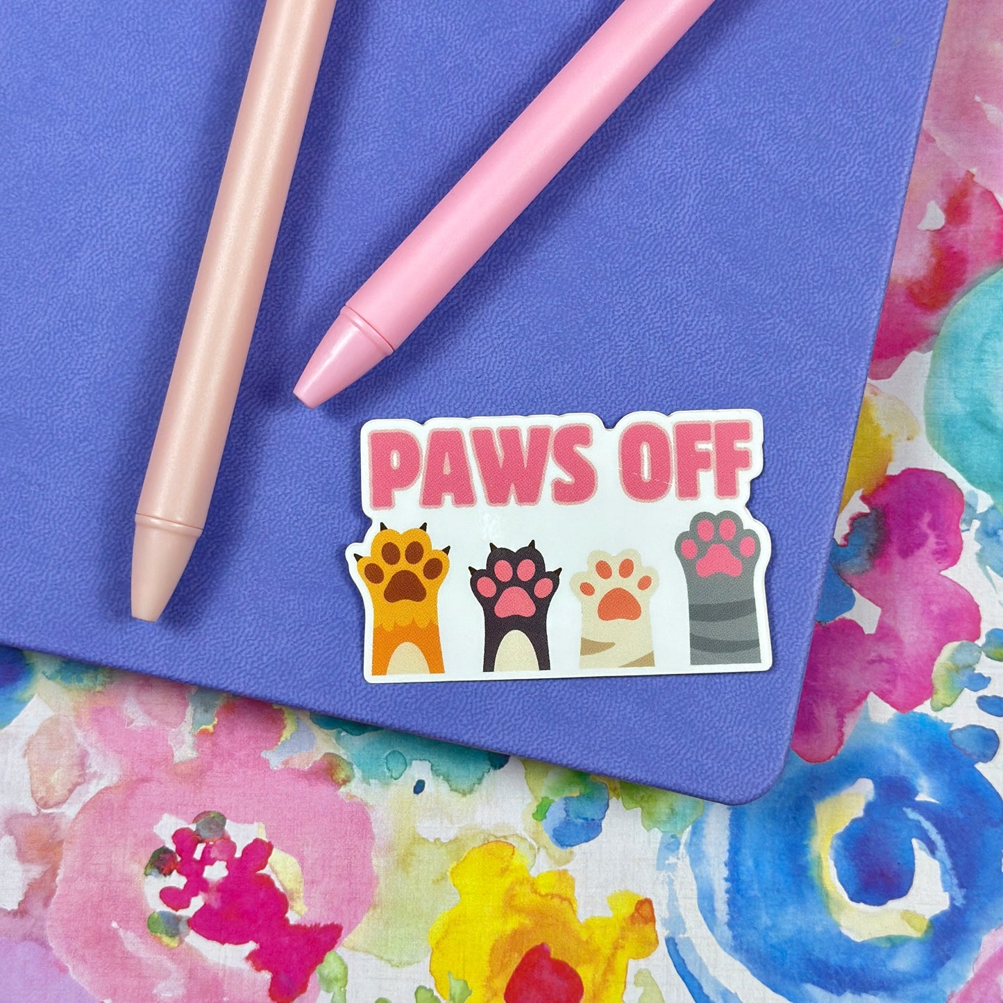 Paws Off Vinyl Sticker