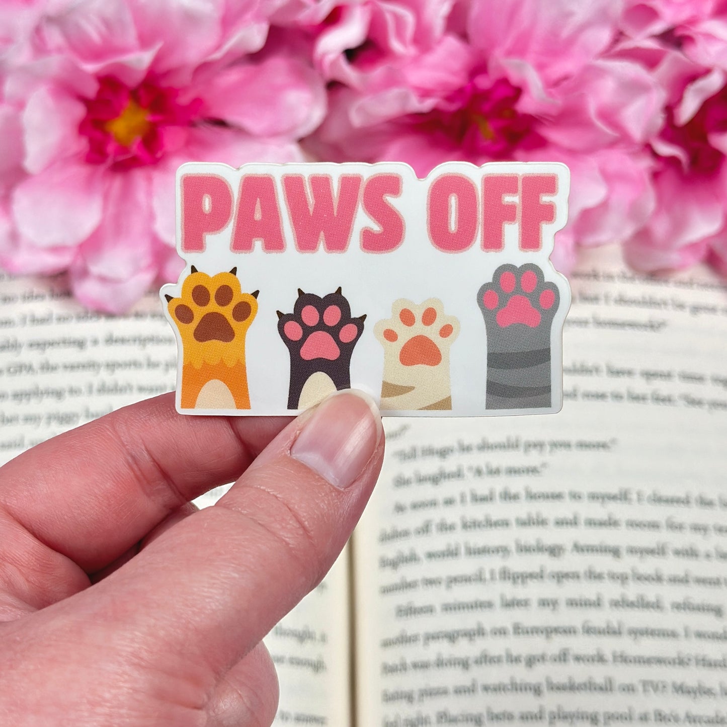 Paws Off Vinyl Sticker