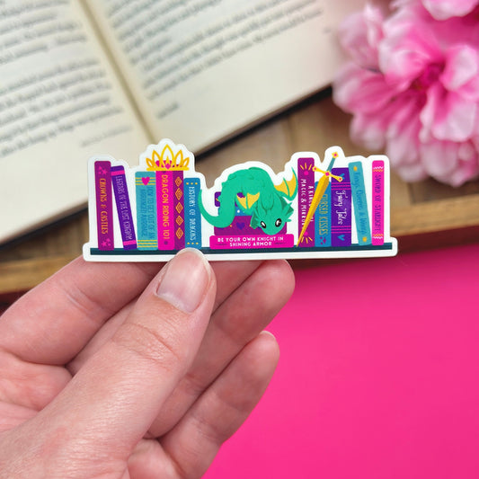Book Dragon Vinyl Sticker
