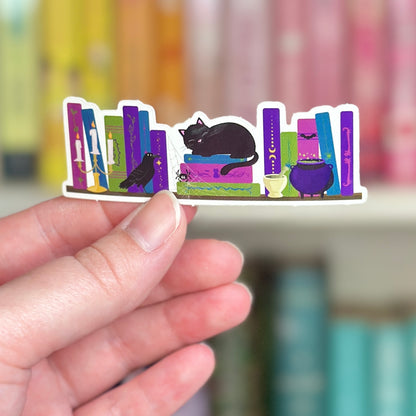 Dark Academia Bookshelf Sticker