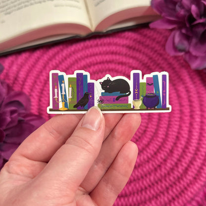 Dark Academia Bookshelf Sticker