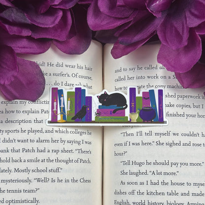 Dark Academia Bookshelf Sticker