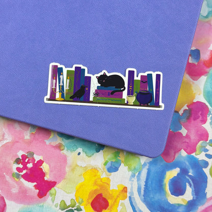 Dark Academia Bookshelf Sticker