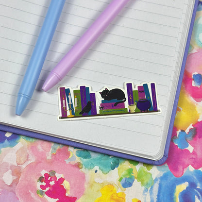 Dark Academia Bookshelf Sticker