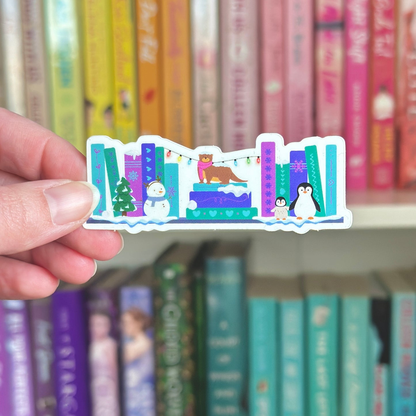 Winter Bookshelf Sticker