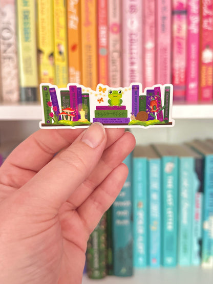 Enchanted Garden Bookshelf Vinyl Sticker