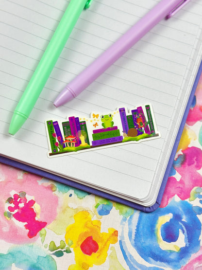 Enchanted Garden Bookshelf Vinyl Sticker