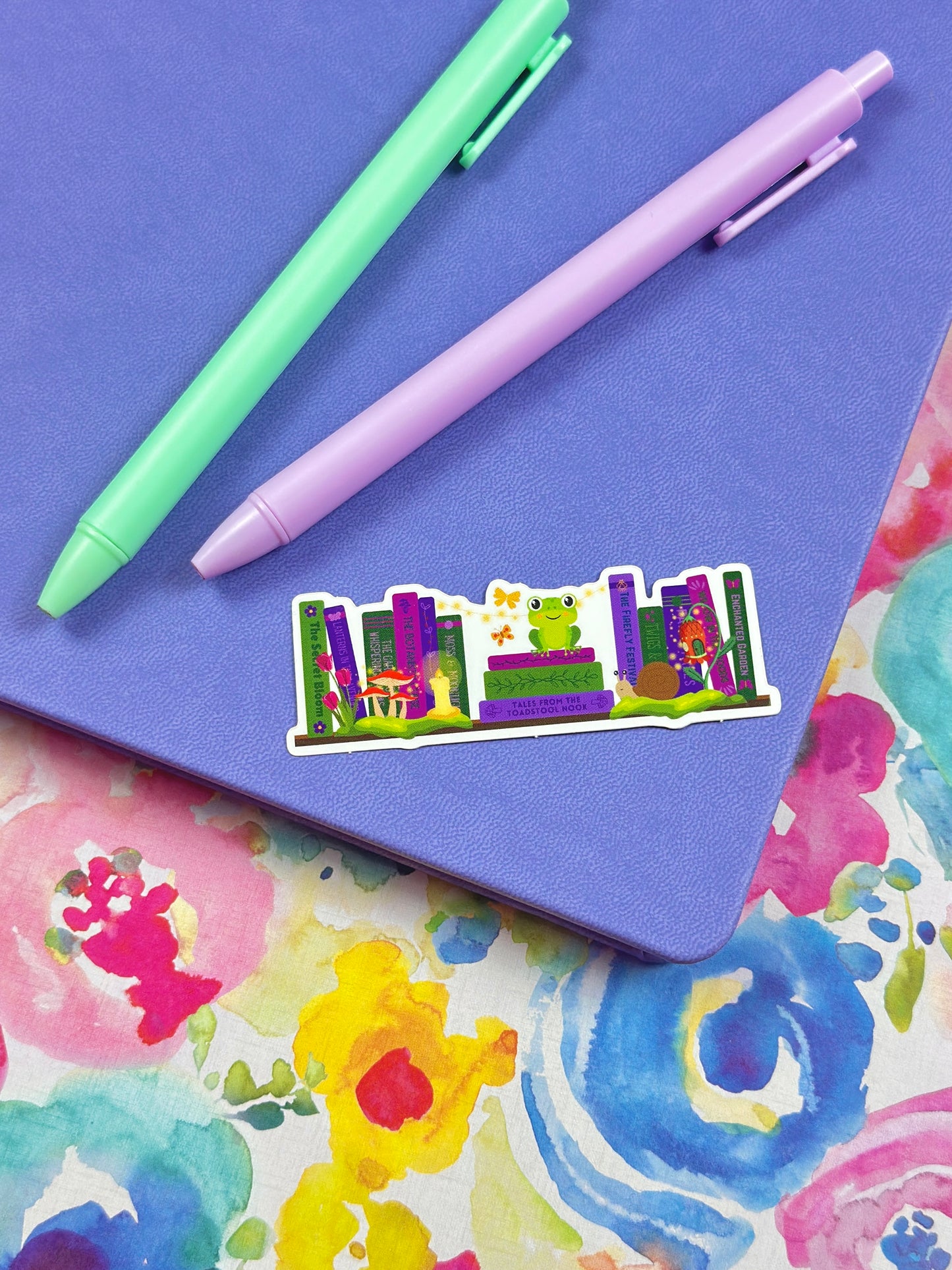 Enchanted Garden Bookshelf Vinyl Sticker