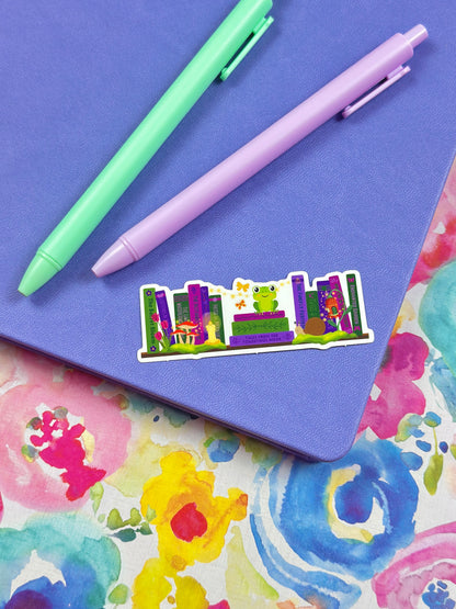 Enchanted Garden Bookshelf Vinyl Sticker