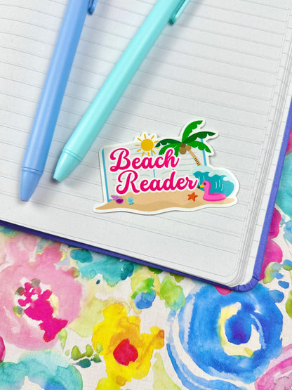 Beach Reader Vinyl Sticker