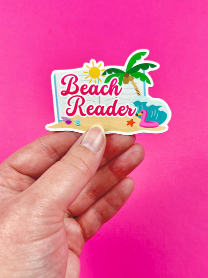 Beach Reader Vinyl Sticker