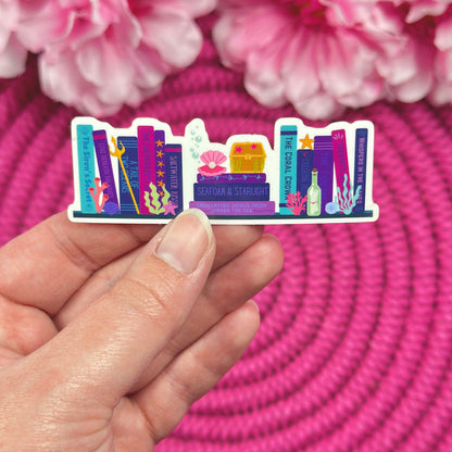 Mermaid Bookshelf Vinyl Sticker