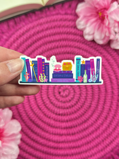 Mermaid Bookshelf Vinyl Sticker