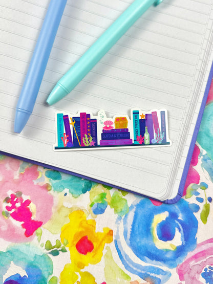 Mermaid Bookshelf Vinyl Sticker