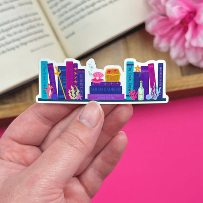 Mermaid Bookshelf Vinyl Sticker