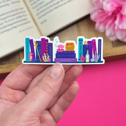 Mermaid Bookshelf Vinyl Sticker