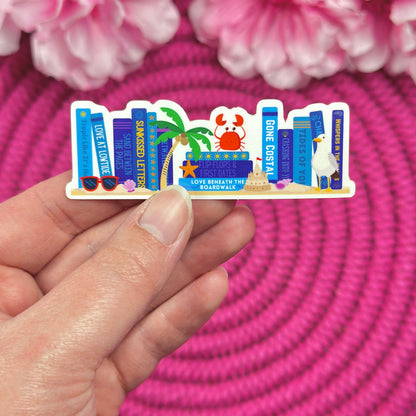 Beach Bookshelf Vinyl Sticker