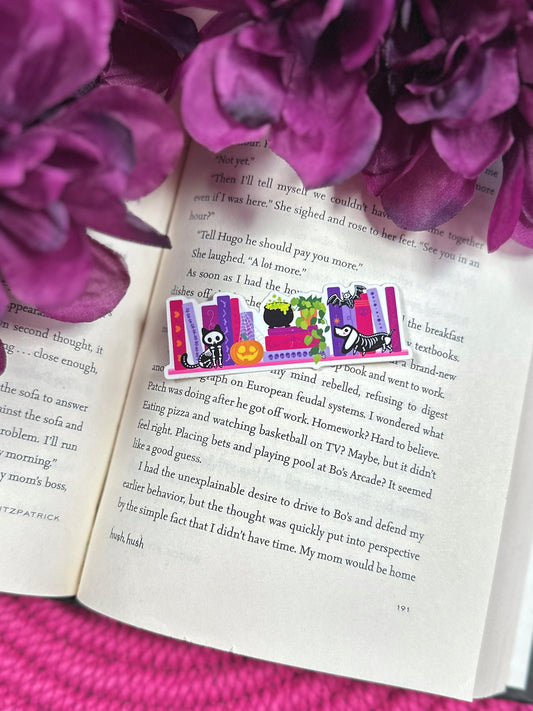 Skeleton Bookshelf Vinyl Sticker