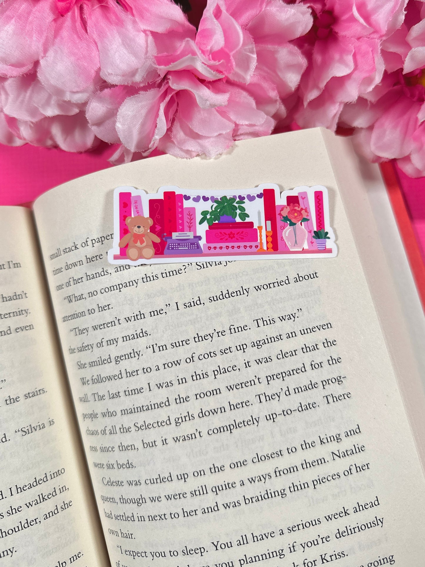 Romance Reader Bookshelf Vinyl Sticker