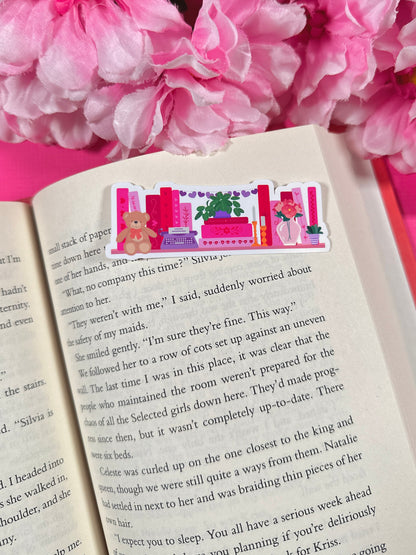 Romance Reader Bookshelf Vinyl Sticker