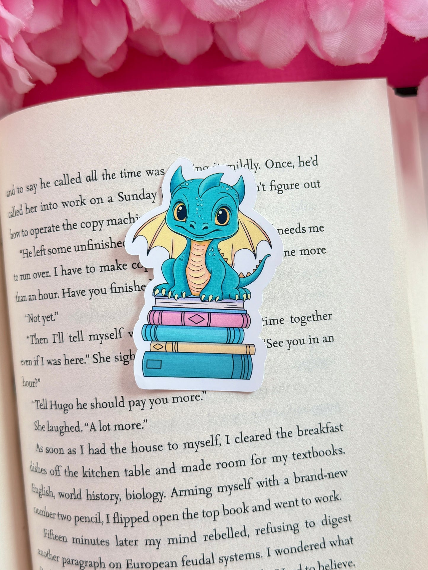 Teal Dragon Vinyl Sticker