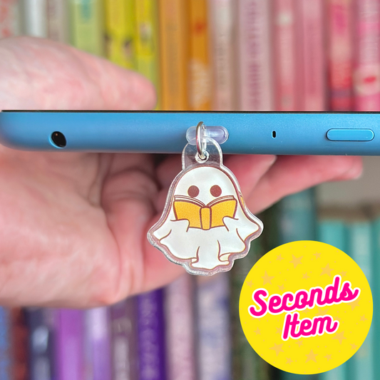 SECONDS: Ghost Reading Kindle Charm