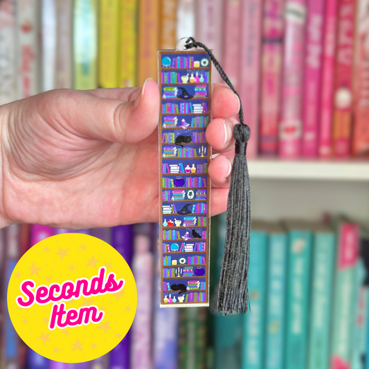 SECONDS: Dark Academia Shelves Acrylic Bookmark