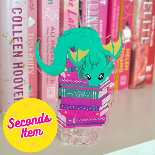 SECONDS: Book Dragon Acrylic Bookshelf Decor