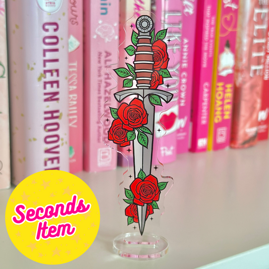 SECONDS: Rose Dagger Acrylic Bookshelf Decor