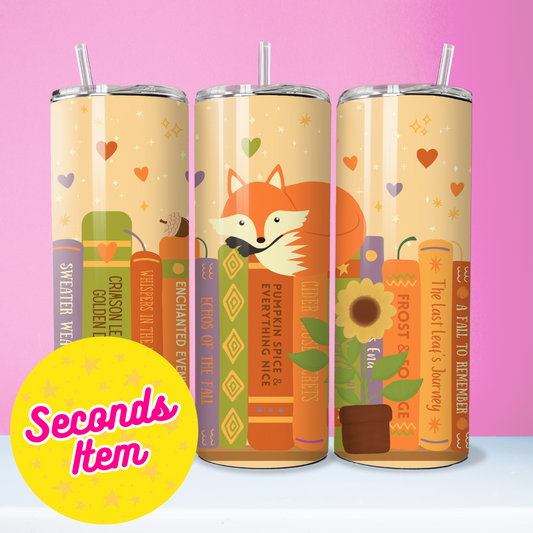 SECONDS: Autumn Bookshelf Tumbler