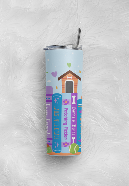 Dog Lover Book Shelf Tumbler