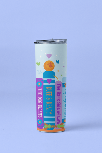 Dog Lover Book Shelf Tumbler