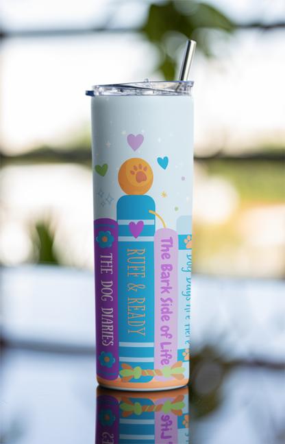 Dog Lover Book Shelf Tumbler